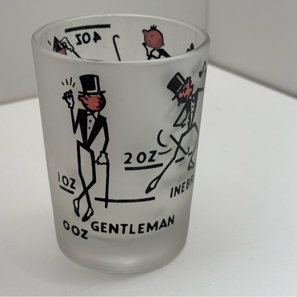 Funny vintage Federal Glass 4 ounce shot glass with painted characters - Picture 2 of 10